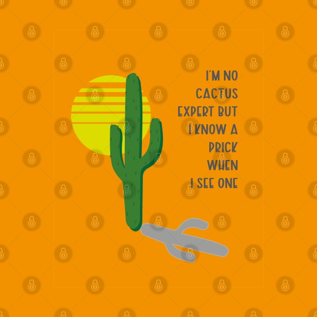 Color blocking desert landscape abstract vibrant art prick joke cactus expert by T-Mex