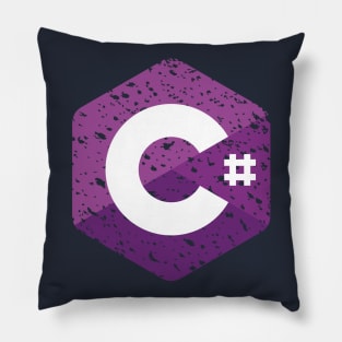 Vintage C#/ C Sharp Logo Pillow