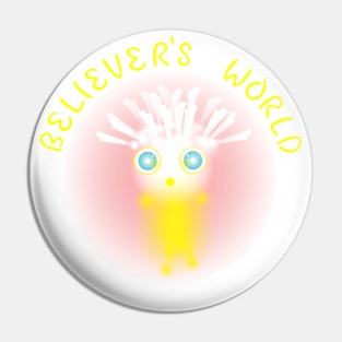 With Text Version - Believer's World Resident Wow Pin