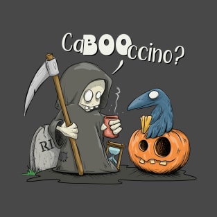 Ca-BOO-ccino? Grim Reaper Cappuccino  Pun T-Shirt