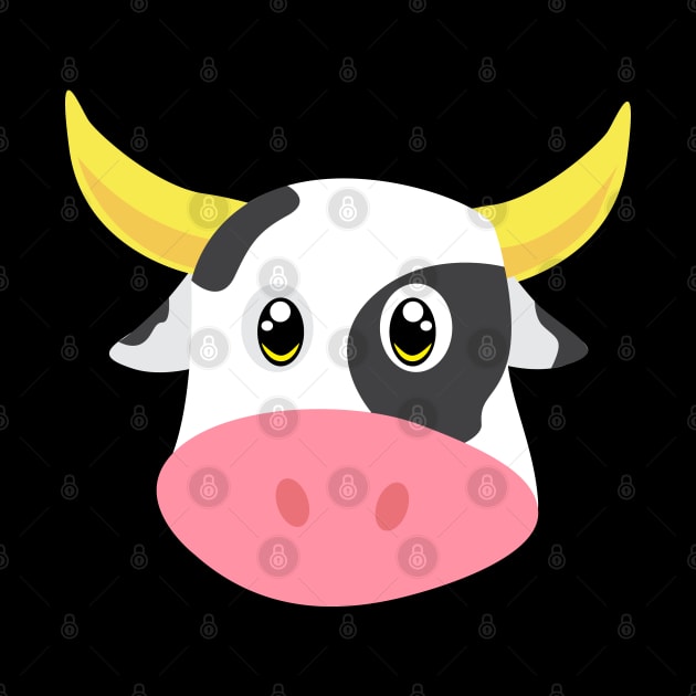 Cute Cow - Cowface Bow farmers Face by Shirtbubble