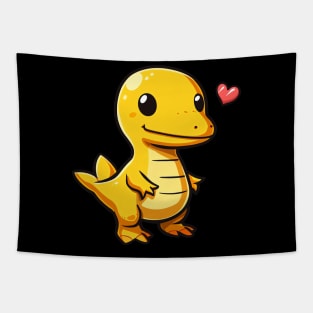 Cute Dino Valentine with Love Tapestry