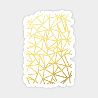 Abstract Outline Thick Gold Magnet