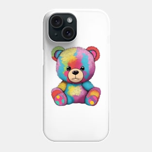 Cute Teddy Bear in Funky Colors Phone Case