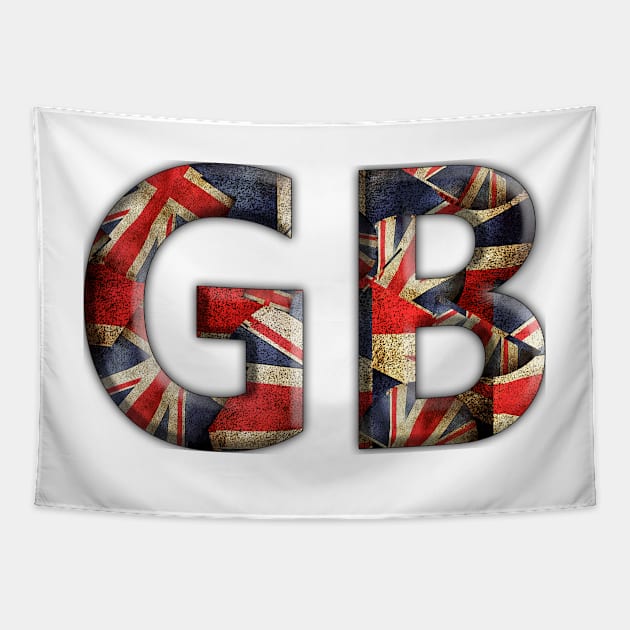 G B Union Jack Tapestry by bywhacky