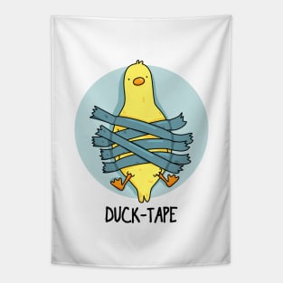 Duck Tape Cute Duct Tape Duck Pun Tapestry