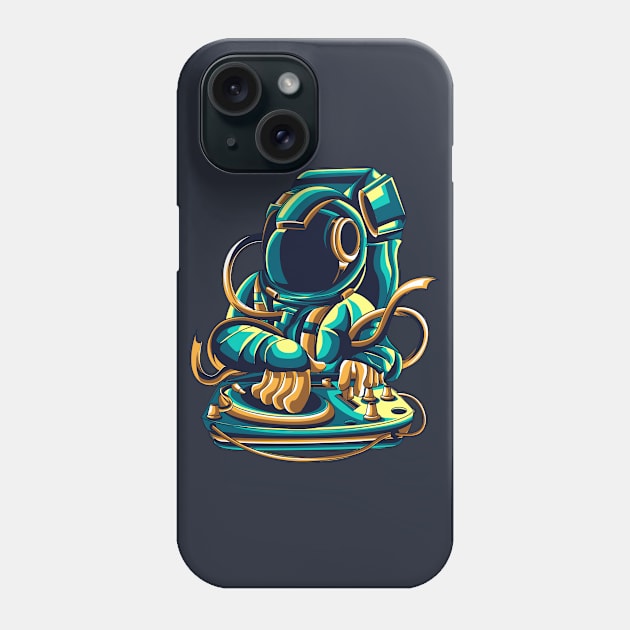 astronaut dj Phone Case by stylegraphic