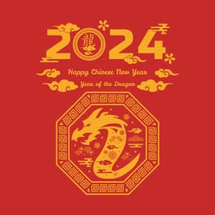 Happy New Year 2024 Chinese New Year 2024 Year of the Dragon T-Shirt