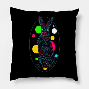 Colorful Easter bunny Pillow