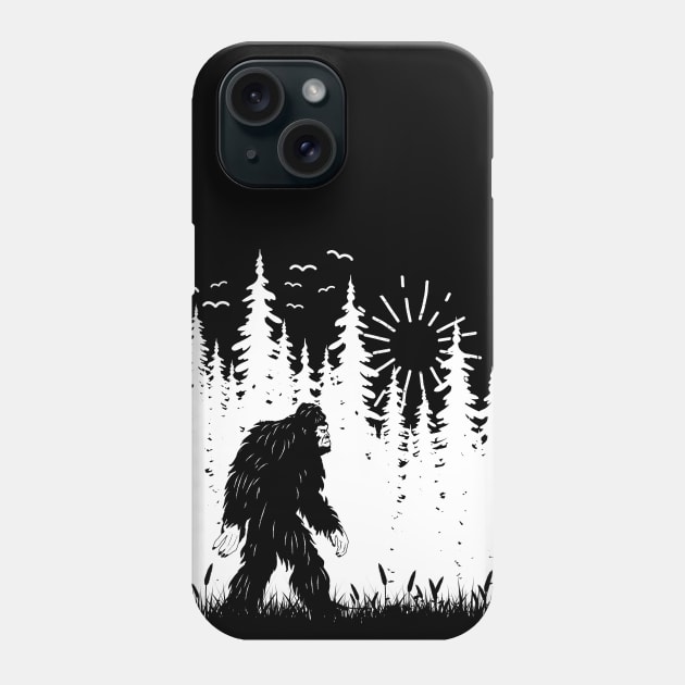 Bigfoot Sunset Phone Case by Tesszero