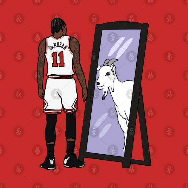 DeMar DeRozan Mirror GOAT by rattraptees