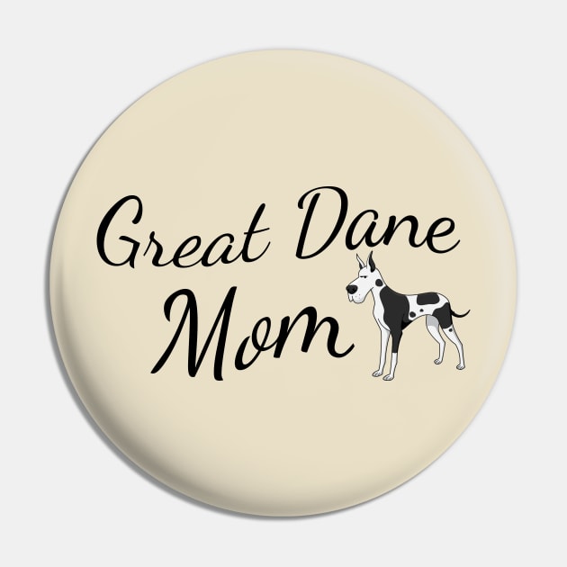 Great Dane Dog Mom Pin by tribbledesign