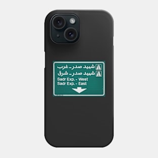 Tehran Sadr English Persian Road Sign in Iran Phone Case