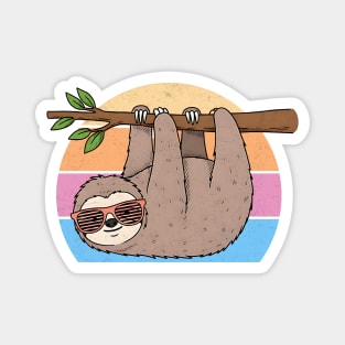 Retro Sloth Vibes Magnet