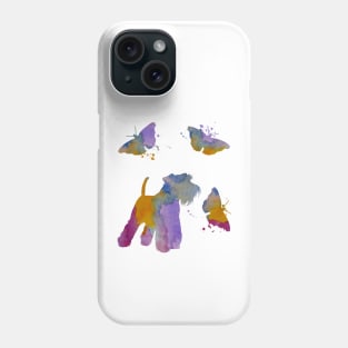 Schnauzer Dog, Colorful, Butterfly Art Phone Case