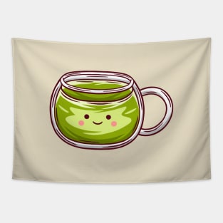 Kawaii Hot Matcha Tapestry