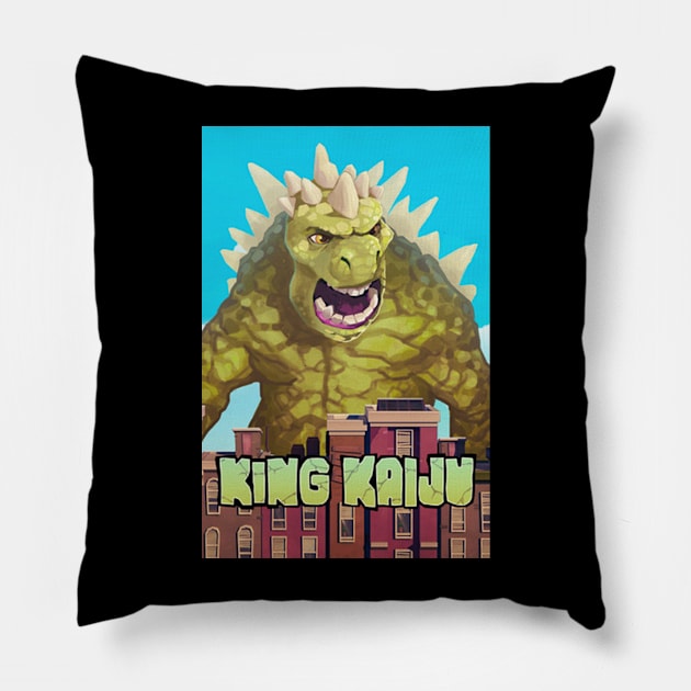 KING KAIJU CARTOON Pillow by BUDI FATHER