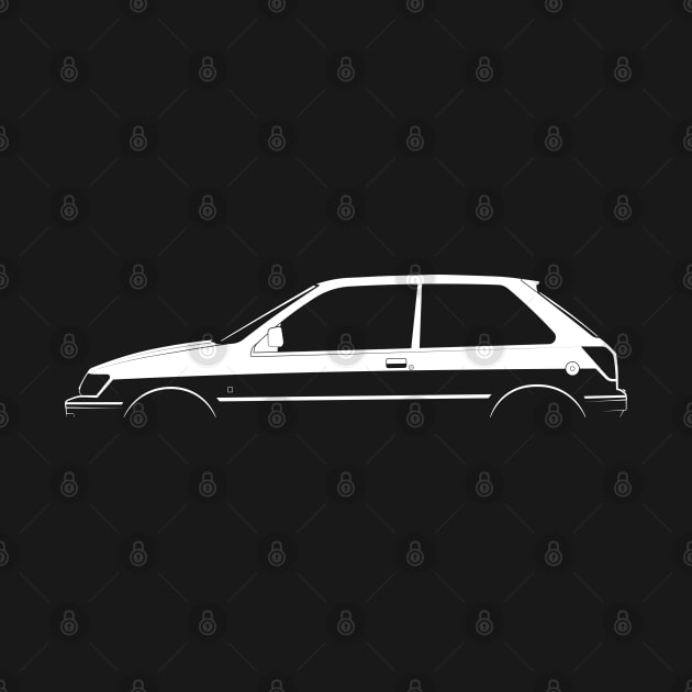 Ford Fiesta XR2i Mk III Silhouette by Car-Silhouettes