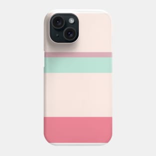 An incomparable blend of Faded Pink, Powder Blue, Misty Rose and Carnation stripes. Phone Case