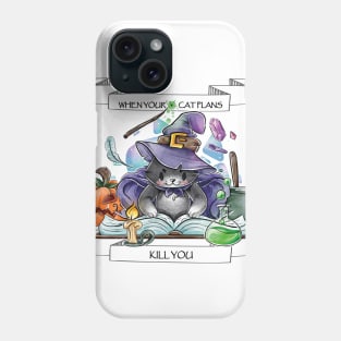 Helloween Cat witch Phone Case