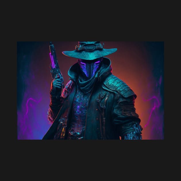 The Gunslinger - Cyberpunk by PixelPusherArt