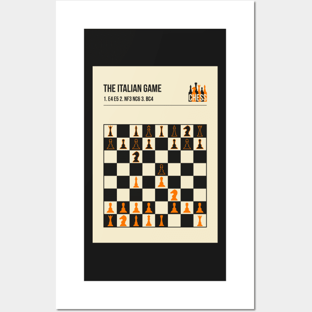 The Italian Game Chess Openings Art Book Cover Poster