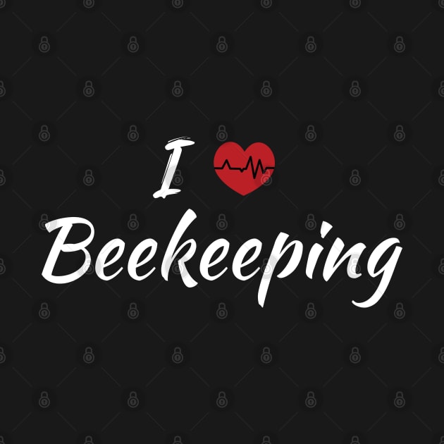 I Love Beekeeping Red Heartbeat by SAM DLS