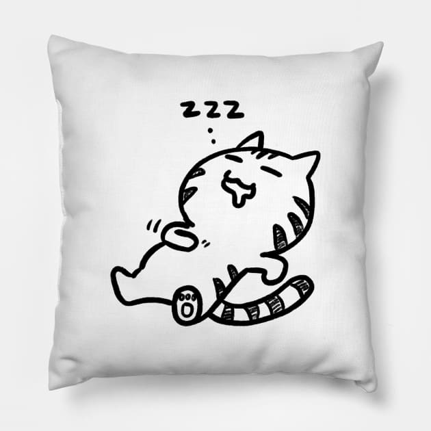 Cat: ZZZ ( back ) Pillow by GACHUU