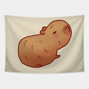 Funny Capybara illustration Tapestry