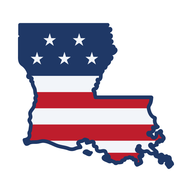 Stars and Stripes Louisiana by SLAG_Creative