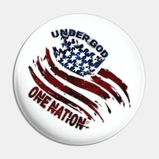 Under God 1 Nation Pin