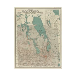 Vintage Map of Manitoba (1915) T-Shirt