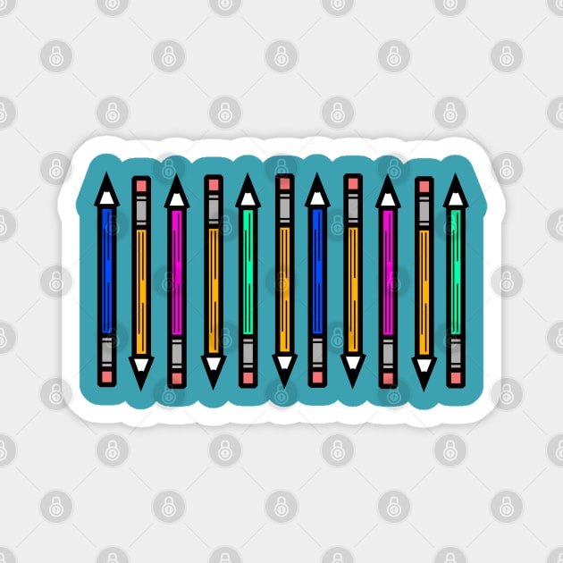 Pencil Pattern Magnet by TaliDe