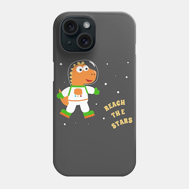 Cute dinosaur astronaut. Phone Case by KIDS APPAREL