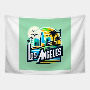 Los Angeles City Logo Tapestry