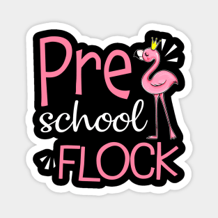 Flamingo Back To School Preschool Flock Magnet