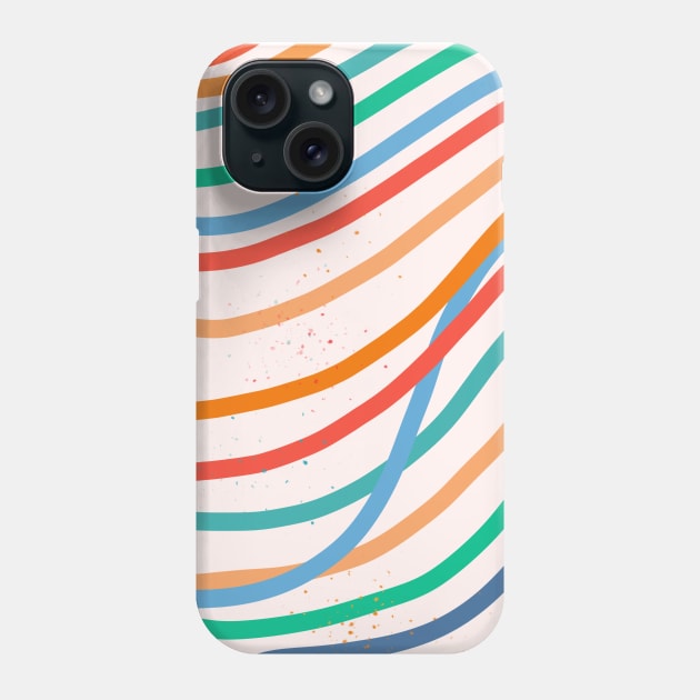 Colorful Lines Abstract Joy Phone Case by moonlitdoodl
