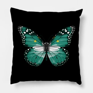 Macanese Flag  Butterfly - Gift for Macanese From Macau Pillow