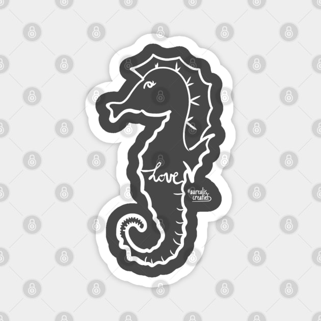 Seahorse love Magnet by Aurealis