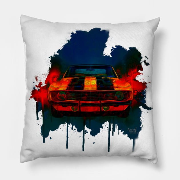 Dark and angry Camaro Pillow by AaaahEeeekStudio