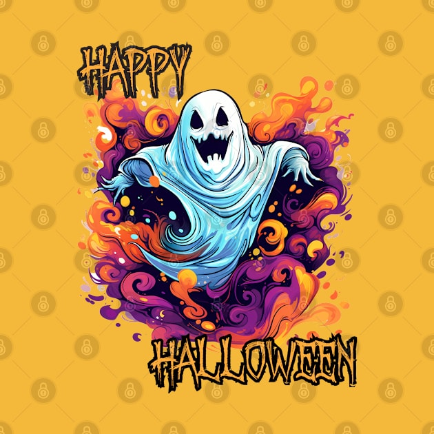 Spooky Ghost Happy Halloween by DivShot 