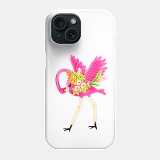 Flamingo Floral Tropical Flowers, Love Flamingos Phone Case