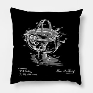 Ship's Gyroscope Vintage Patent Drawing Pillow