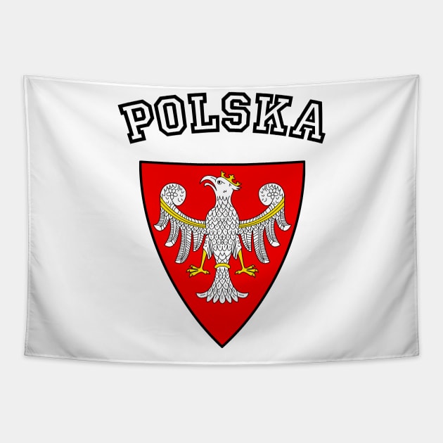 Vintage Style Poland/Polish Eagle Crest Design Tapestry by DankFutura