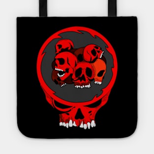 Red skulls Tote