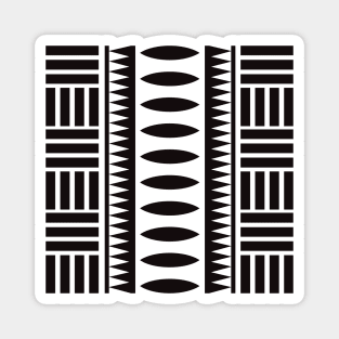 Afrocentric Line Art Ethnic Pattern Magnet
