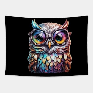 Magical Holographic Owls: Goggles Tapestry