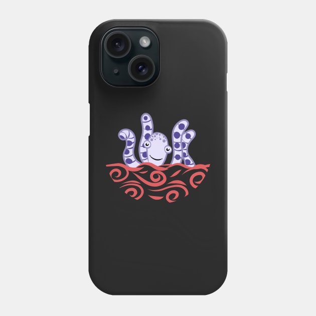 Friendly Purple Octopus Phone Case by SubtleSplit