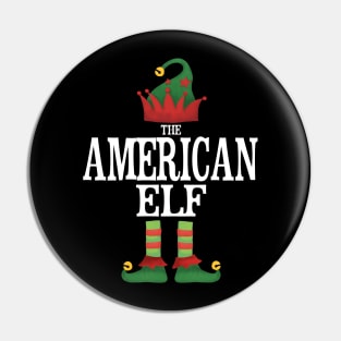 American USA Elf Matching Family Group Christmas Party Pajamas Pin