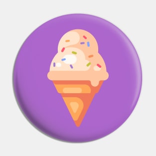 Vanilla Ice Cream Cone Pin